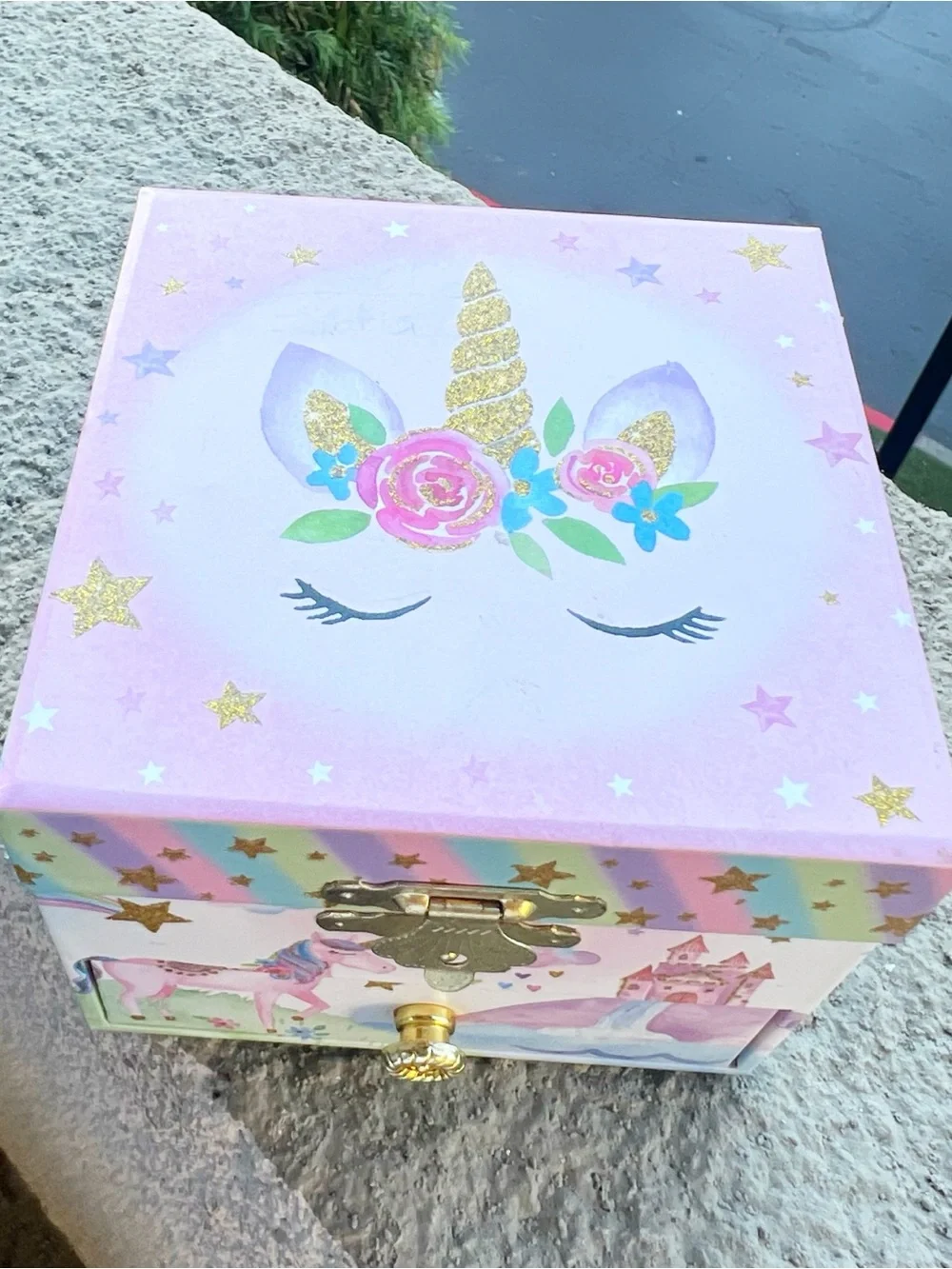 Jewelkeeper- Girls Unicorn One Drawer Jewelry Box Pink